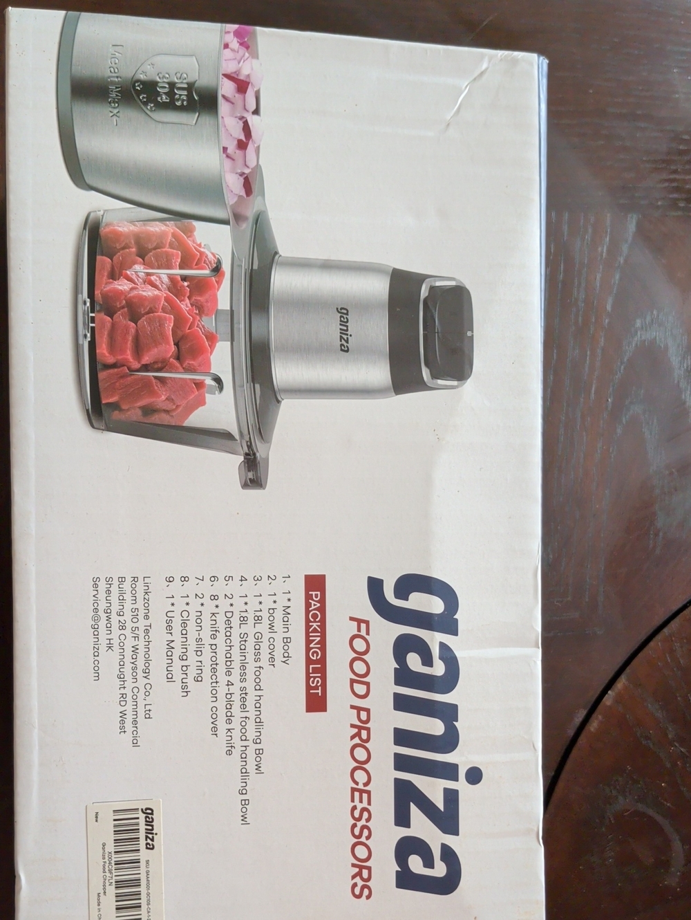 Ganiza Silver Food Processor with Clear Bowl - Compact Home Kitchen Chopper